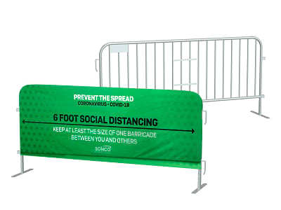 Barricade covers for prevent the spread of COVID-19
