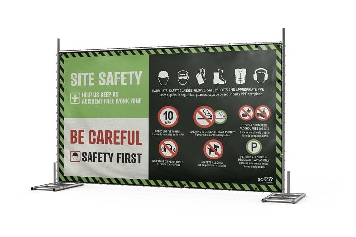 Osha safety sign for site safety