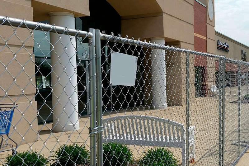 chain link fence being used as permanent fencing