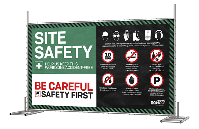 safety fence screen sign 1